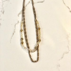 JCrew 3 tire gold necklace